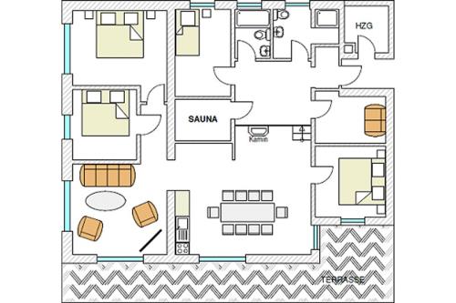 Langeoog Ferienhaus Fischers Hus / Lütje Hus - F 80 - Fischers Hus Grundriss