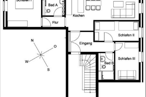 Langeoog Ferienwohnung Friesengut FeWo Schlattmann F**** - ARNE - Whg. ARNE: Grundriss