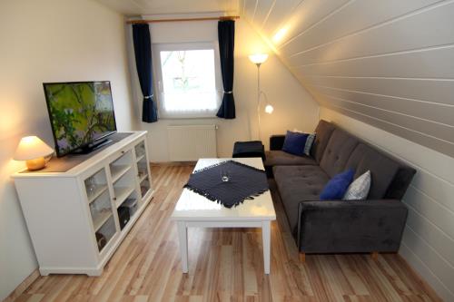 Langeoog Ferienwohnung Achter&#39;t Dörp - 2 - Wohnzimmerbereich i.d. Wohnküche