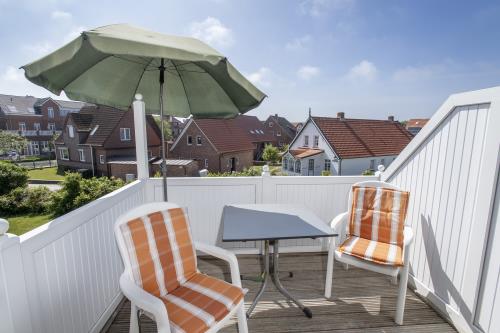 Langeoog Ferienwohnung Haus Kettelhack - K B - Balkon