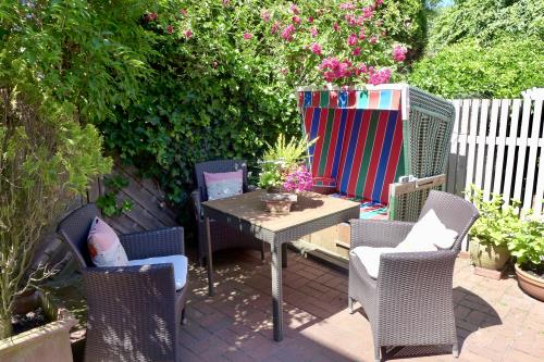 Langeoog Ferienwohnung Haus Wilken - Backbord - Terrasse