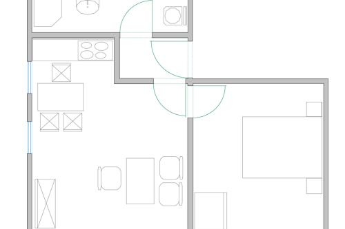 Langeoog Ferienwohnung Haus Apollonia - Wohnung 2 - Grundriss