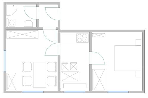 Langeoog Ferienwohnung Haus Apollonia - Wohnung 3 - Grundriss