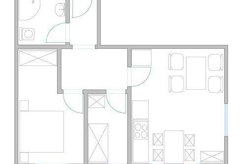 Langeoog Ferienwohnung Haus Apollonia - Wohnung 4 - Grundriss