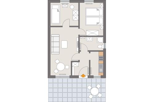 Langeoog Ferienwohnung Haus Fresena - Um Süd 3a - Ferienhaus Um Süd 3a