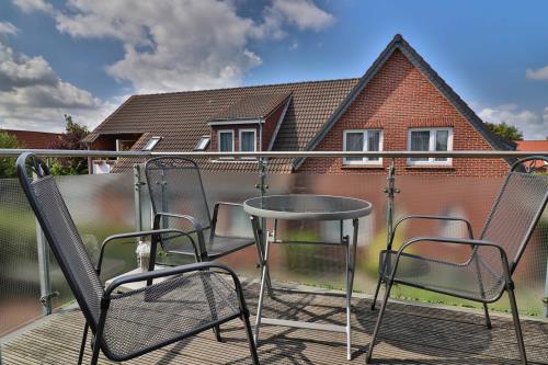 Langeoog Vermietung am Meer – Kiek rin bi Kati - Ferienwohnung 2 - Balkon