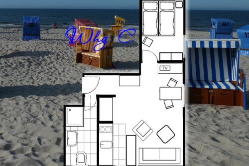 Langeoog Ferienwohnung Haus Klotz - C - Grundriss