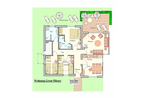 Langeoog Ferienwohnung Haus Ostwind - Groot Pläseer - Wohnung Groot Pläseer