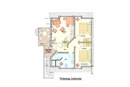 Langeoog Ferienwohnung Haus Ostwind - Levenslüst - Apartement Achterüm