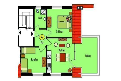 Langeoog Haus Strandvogt Ferienwohnung Weyland  - Grundriss