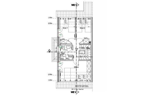 Langeoog Ferienhaus Haus Wellenstern - 1 - Grundriss Obergeschoss