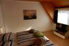 Langeoog Ferienwohnung Im Hasenwinkel - Sandbank Schlafzimmer mit 2.TV