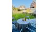 Langeoog Ferienwohnung Kiebitzregenpfeifer - Terrasse mit Garten