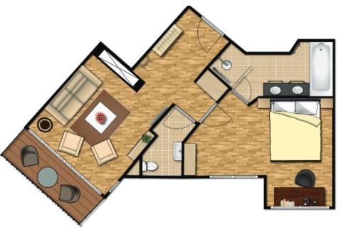 Langeoog Hotel Logierhus Langeoog****superior - 109 - Grundriss