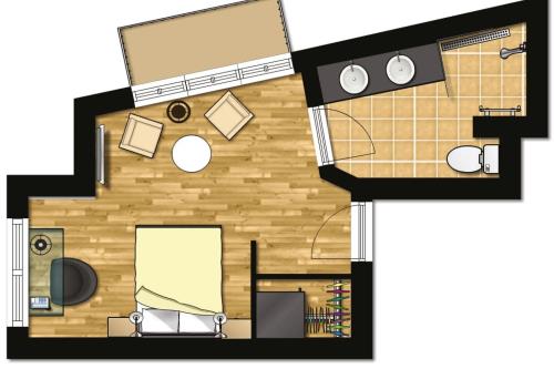 Langeoog Hotel Logierhus Langeoog****superior - 110 - Grundriss