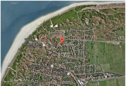 Langeoog Ferienwohnung Us Langeoog - Loog 53°N - Lage Loog 53°N
