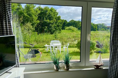 Langeoog Ferienwohnung Us Langeoog - Loog 53°N - Blick in den Garten