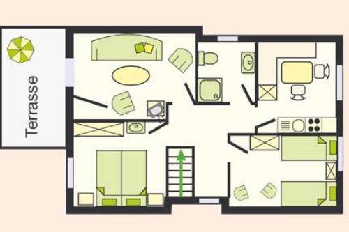Langeoog Ferienwohnung Haus Lüke Dirks - Lütje Lüke - Mobiliar siehe Fotos