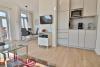 Langeoog Ferienwohnung Vermietung am Meer–Lüttjeod–Apartment 17 - Wohnzimmer mit Küchenzeile