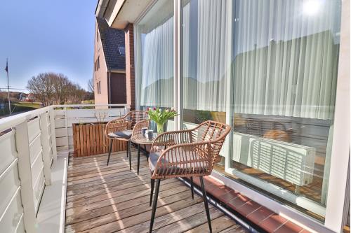 Langeoog Ferienwohnung Vermietung am Meer – Strandleben - Balkon