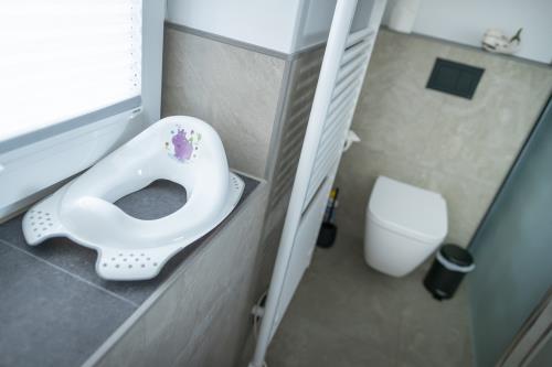 Langeoog Ferienhaus Villa Hafenkieker - Bad EG mit Kindertoilettensitz