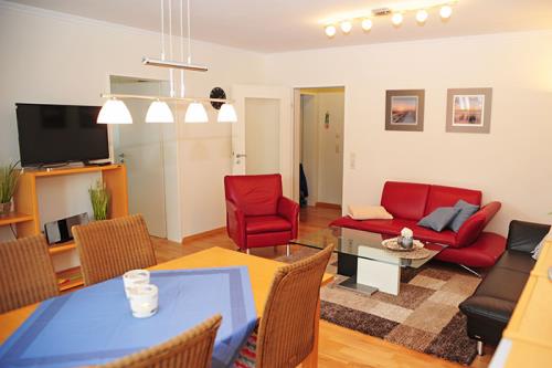 Langeoog Ferienwohnung Inselnüst - Wohn- u. Essbereich