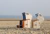 Spiekeroog Ferienwohnung Admiral - Strandkörbe am Sandstrand