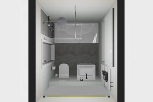 Spiekeroog Ferienwohnung Alte Liebe Nr. 5 - Badgrundriss seit 2023