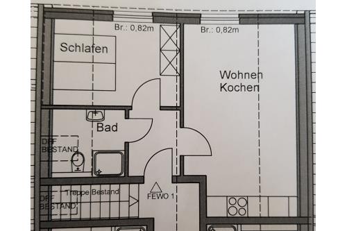 Spiekeroog Ferienwohnung Diek-Huus - 1 - Grundriss Whg. 1