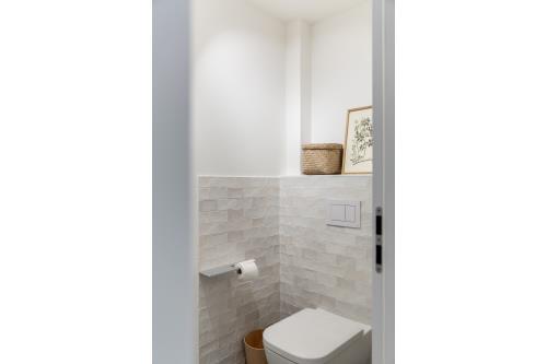 Spiekeroog Ferienhaus Drömhuus Ost - Toilette Obergeschoss