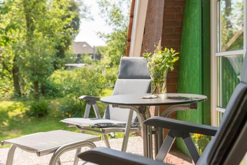 Spiekeroog Ferienwohnung Haus Bi d&#39; Utkiek 20 - Wohnung Süd - Terrasse Richtung Süden