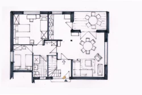Spiekeroog Ferienwohnung Haus Bi d&#39; Utkiek 20 - Süd - Grundriss Wohnung Süd
