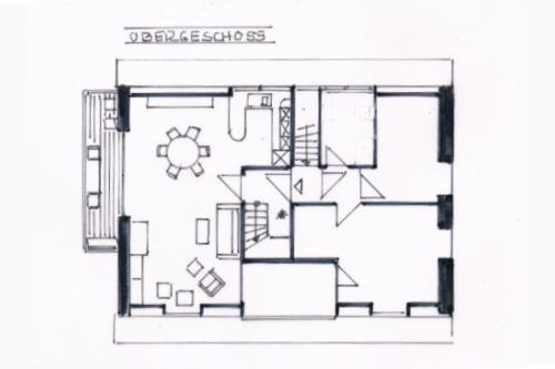 Spiekeroog Ferienwohnung Haus Bi d&#39; Utkiek 20 - West - Grundriss Wohnung West 1.OG