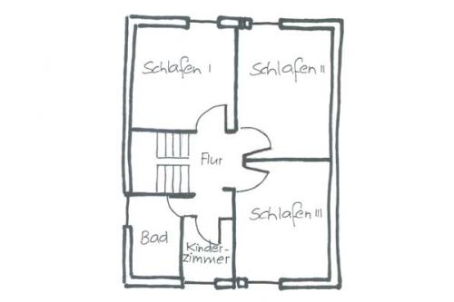 Spiekeroog Ferienhaus Haus Heidefeld - Haus/große Wohnung - Grundriss Haus OG