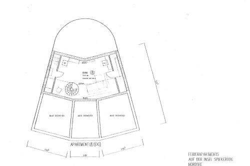 Spiekeroog Ferienwohnung Haus Krönchen Whg. 8 - Grundriss Dachgeschoss