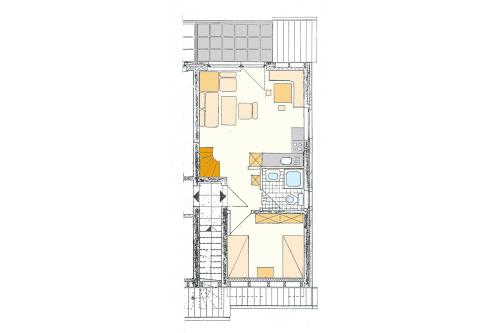 Spiekeroog Ferienwohnung Haus &quot;Lieke Deeler&quot; - 12 - Wohnungsgrundriss (Einrichtungsbeispiel)