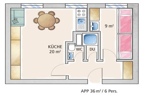 Spiekeroog Ferienwohnung Haus Seerose - Ev. Familienferienstätte-  - Wohnung 10 - Ausstattung 2