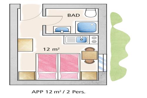 Spiekeroog Ferienwohnung Haus Seerose - Ev. Familienferienstätte-  - Wohnung 11 - Ausstattung 1