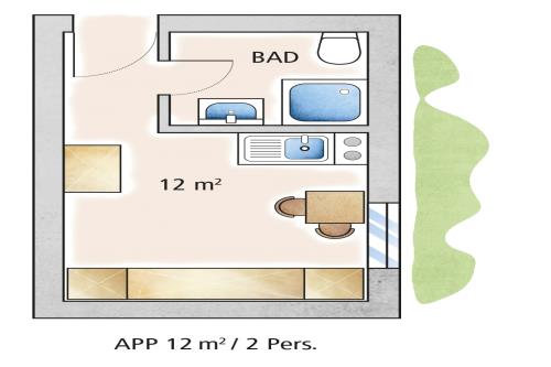 Spiekeroog Ferienwohnung Haus Seerose - Ev. Familienferienstätte-  - Wohnung 11 - Ausstattung 2