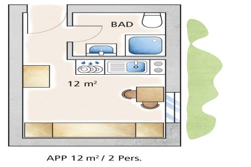 Spiekeroog Ferienwohnung Haus Seerose - Ev. Familienferienstätte-  - Wohnung 17 - Ausstattung 2