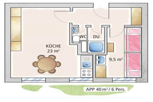 Spiekeroog Ferienwohnung Haus Seerose - Ev. Familienferienstätte-  - Wohnung 3 - Ausstattung 2