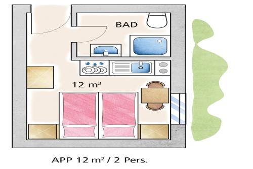 Spiekeroog Ferienwohnung Haus Seerose - Ev. Familienferienstätte-  - Wohnung 6 - Ausstattung 1