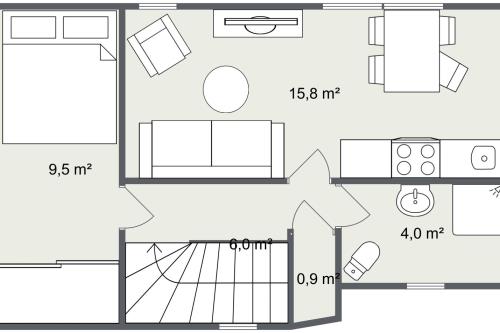 Spiekeroog Ferienwohnung Hotel Zur alten Inselkirche  "FeWo´s" - Blaumeise - OG