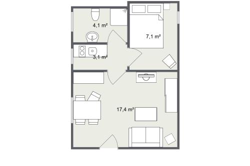 Spiekeroog Ferienwohnung Hotel Zur alten Inselkirche  "FeWo´s" - Zaunkönig - Ausstattung 6
