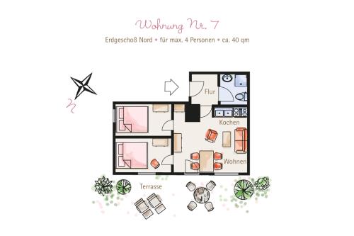 Spiekeroog Ferienwohnung Islandhof Spiekeroog - 7 - Ausstattung 5