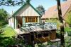Spiekeroog Ferienhaus Posaunenhaus - Terasse und Garten mit Sandkasten