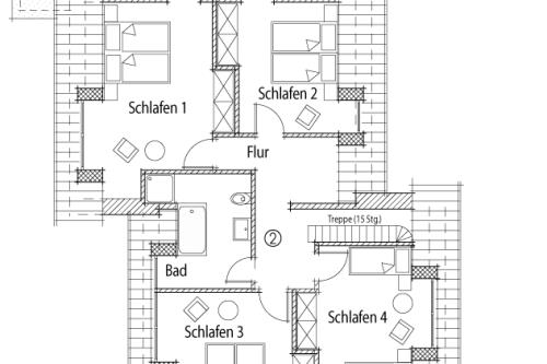 Spiekeroog Ferienwohnung Spiekeroog Ferientraum &quot;Bi d´ Utkiek&quot; - Gebäude I Wohnung Upkamer DG