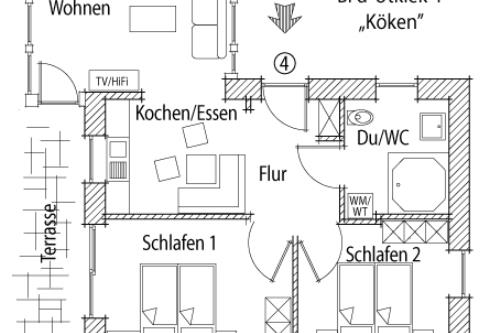 Spiekeroog Ferienwohnung Spiekeroog Ferientraum &quot;Bi d´ Utkiek&quot; - Gebäude II Köken