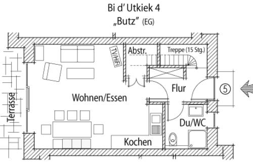 Spiekeroog Ferienwohnung Spiekeroog Ferientraum &quot;Bi d´ Utkiek&quot; - Gebäude II Wohnung Butz EG