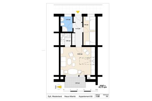 Sylt Ferienwohnung Haus Atlantik - Westerland - Atlantik 6-80 - Martin - Ausstattung 13